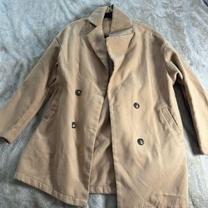 Tan Double-Breasted Coat